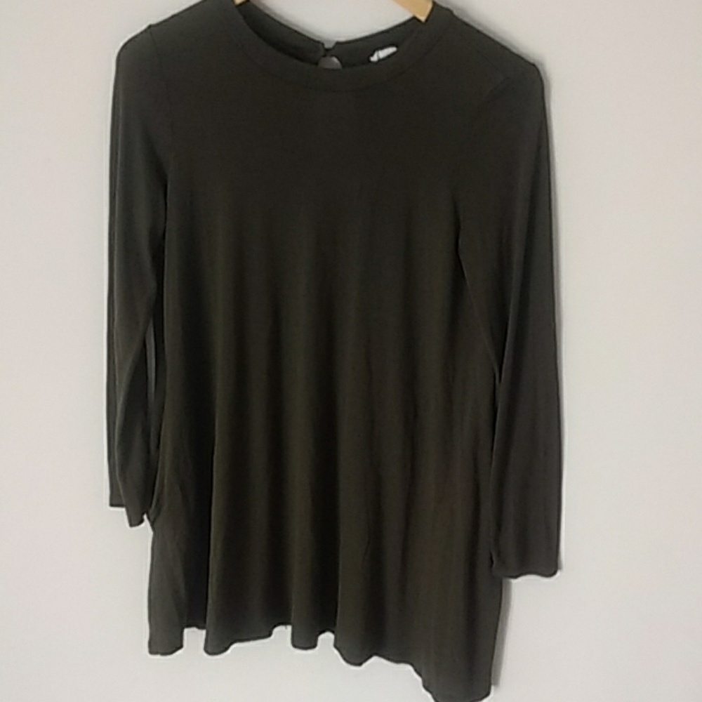 NWOT Honey Punch Olive Green Pocket Swing Dress